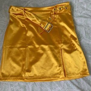 Forever 21 satin mini skirt w/ slit